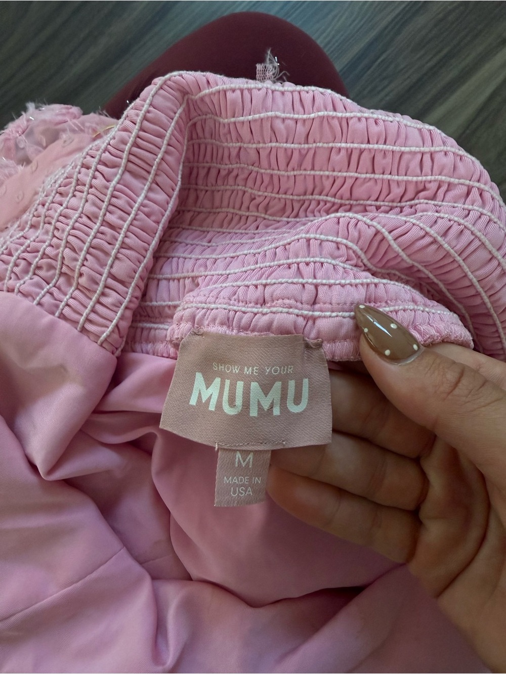 Show Me Your MuMu Pink Textured Ruffle Mini Dress - Picture 4 of 4